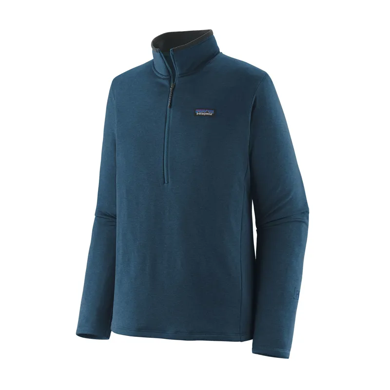 Patagonia Mens R1 Daily Zip Neck in Lagom Blue - Tidepool Blue X-Dye